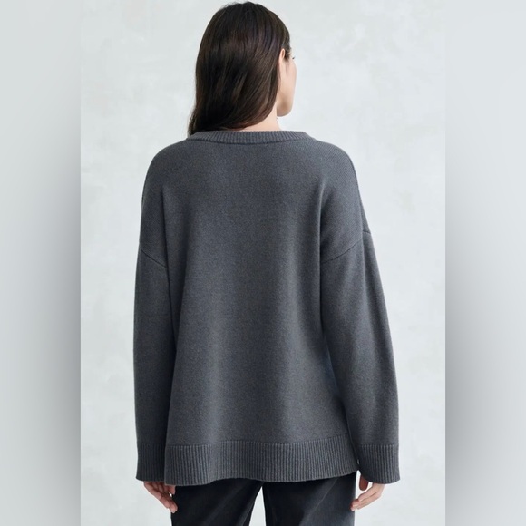 Jenni Kayne Boyfriend Cashmere Sweater in Storm Size M - Picture 3 of 7